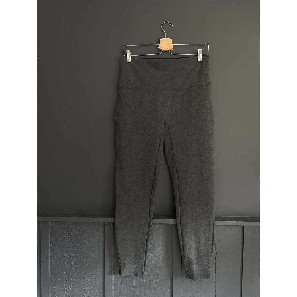 SPANX Ankle Ponte Leggings Gray Heather Charcoal Size Large - Picture 2 of 8